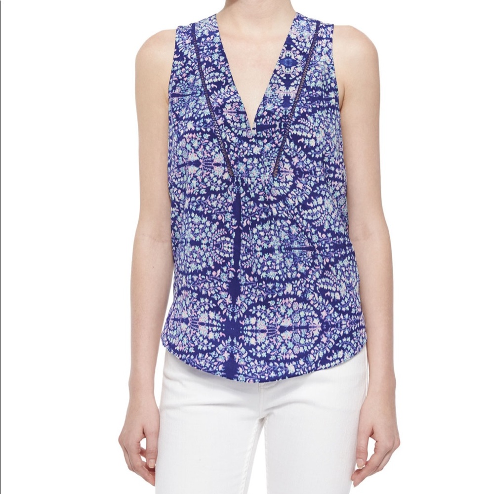 Rebecca Taylor sleeveless floral paisley top